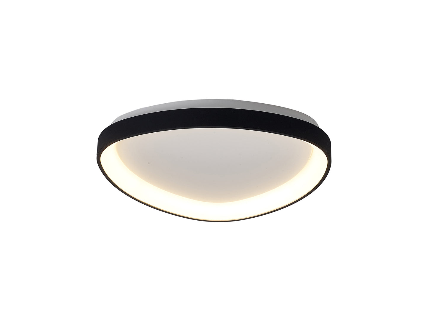 Niseko II Triangular Ceiling 42cm 38W LED, 2700K-5000K Tuneable, 2500lm, Remote Control, Black, 3yrs Warranty by Mantra