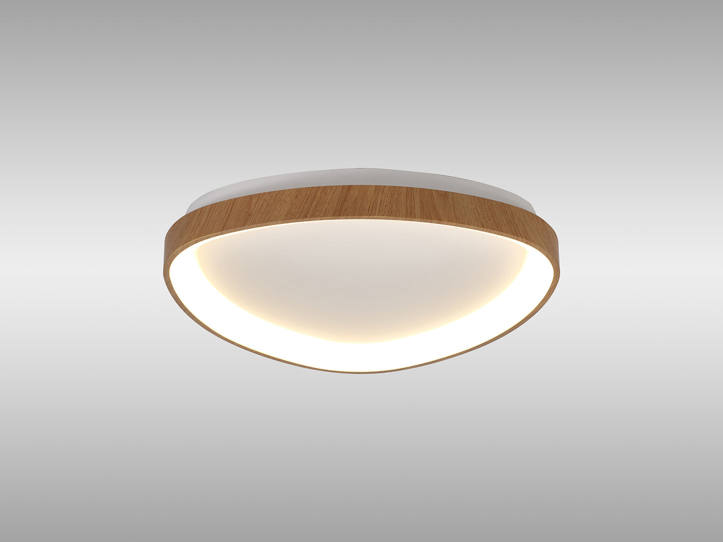 Niseko II Triangular Ceiling 42cm 38W LED, 2700K-5000K Tuneable, 2500lm, Remote Control, Wood, 3yrs Warranty by Mantra