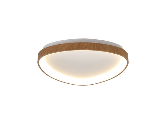 Niseko II Triangular Ceiling 42cm 38W LED, 2700K-5000K Tuneable, 2500lm, Remote Control, Wood, 3yrs Warranty by Mantra