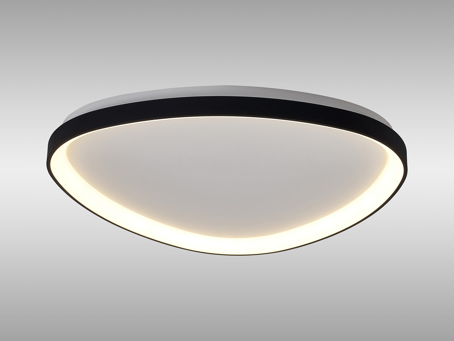 Niseko II Triangular Ceiling 61cm 50W LED, 2700K-5000K Tuneable, 3000lm, Remote Control, Black, 3yrs Warranty by Mantra