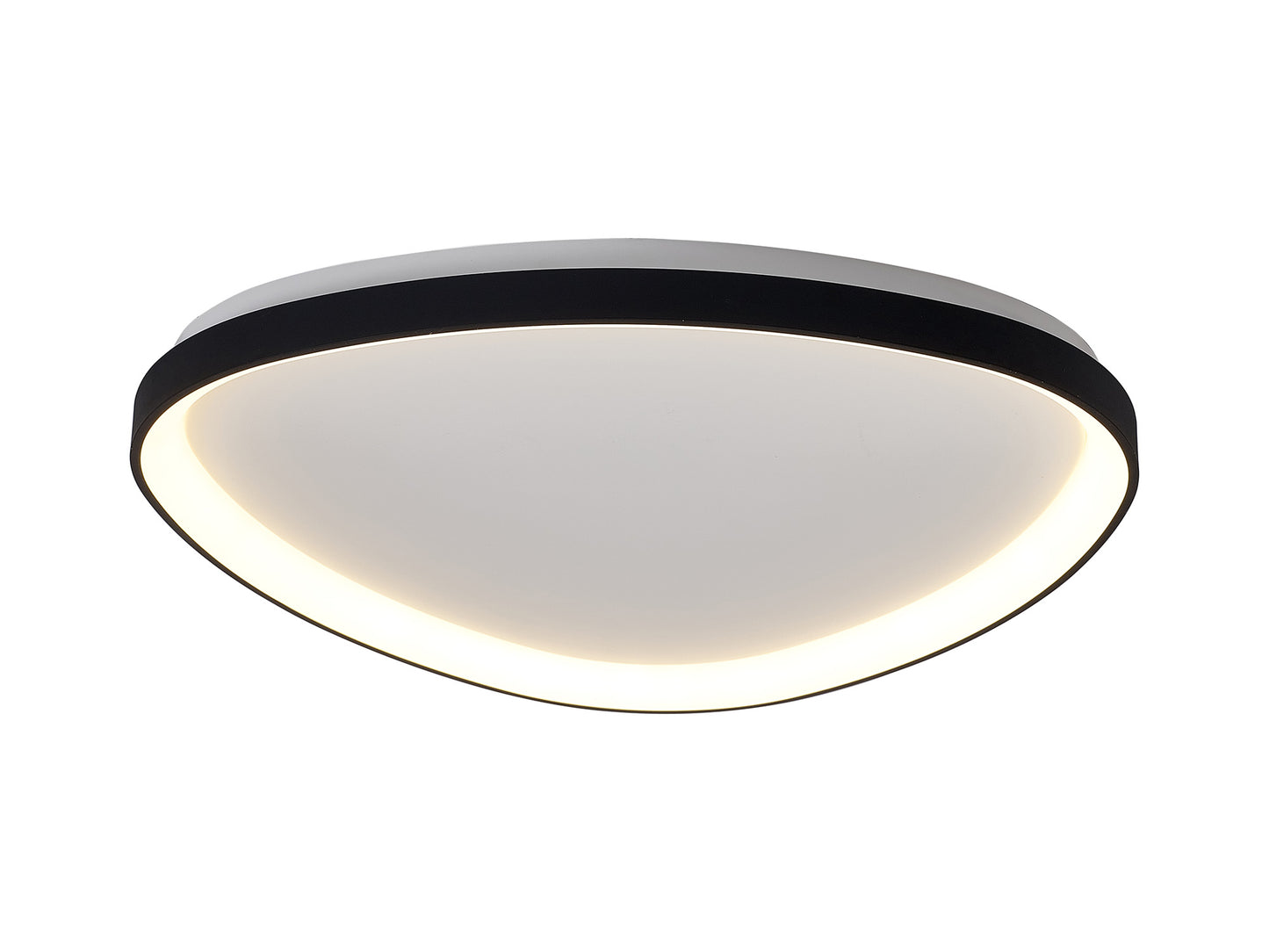 Niseko II Triangular Ceiling 61cm 50W LED, 2700K-5000K Tuneable, 3000lm, Remote Control, Black, 3yrs Warranty by Mantra