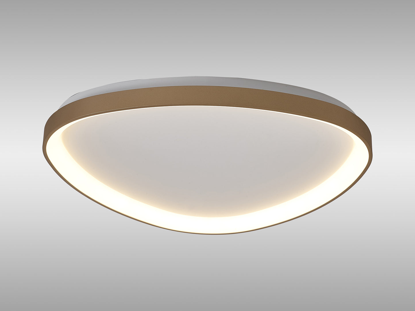 Niseko II Triangular Ceiling 61cm 50W LED, 2700K-5000K Tuneable, 3000lm, Remote Control, Gold, 3yrs Warranty by Mantra