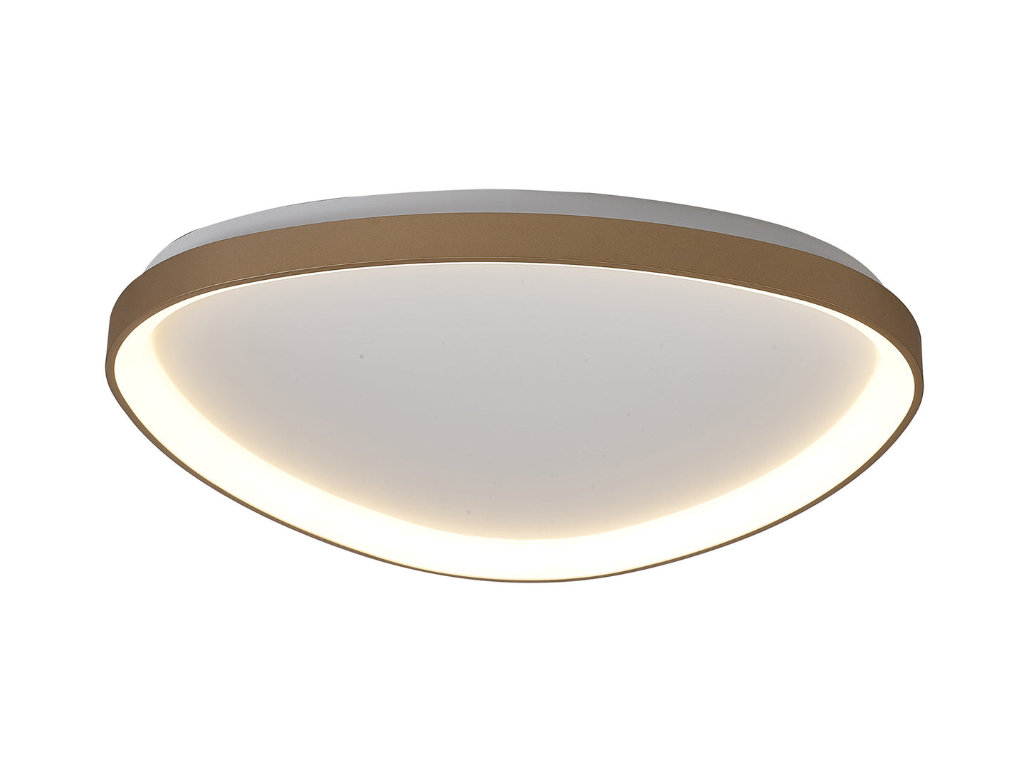 Niseko II Triangular Ceiling 61cm 50W LED, 2700K-5000K Tuneable, 3000lm, Remote Control, Gold, 3yrs Warranty by Mantra