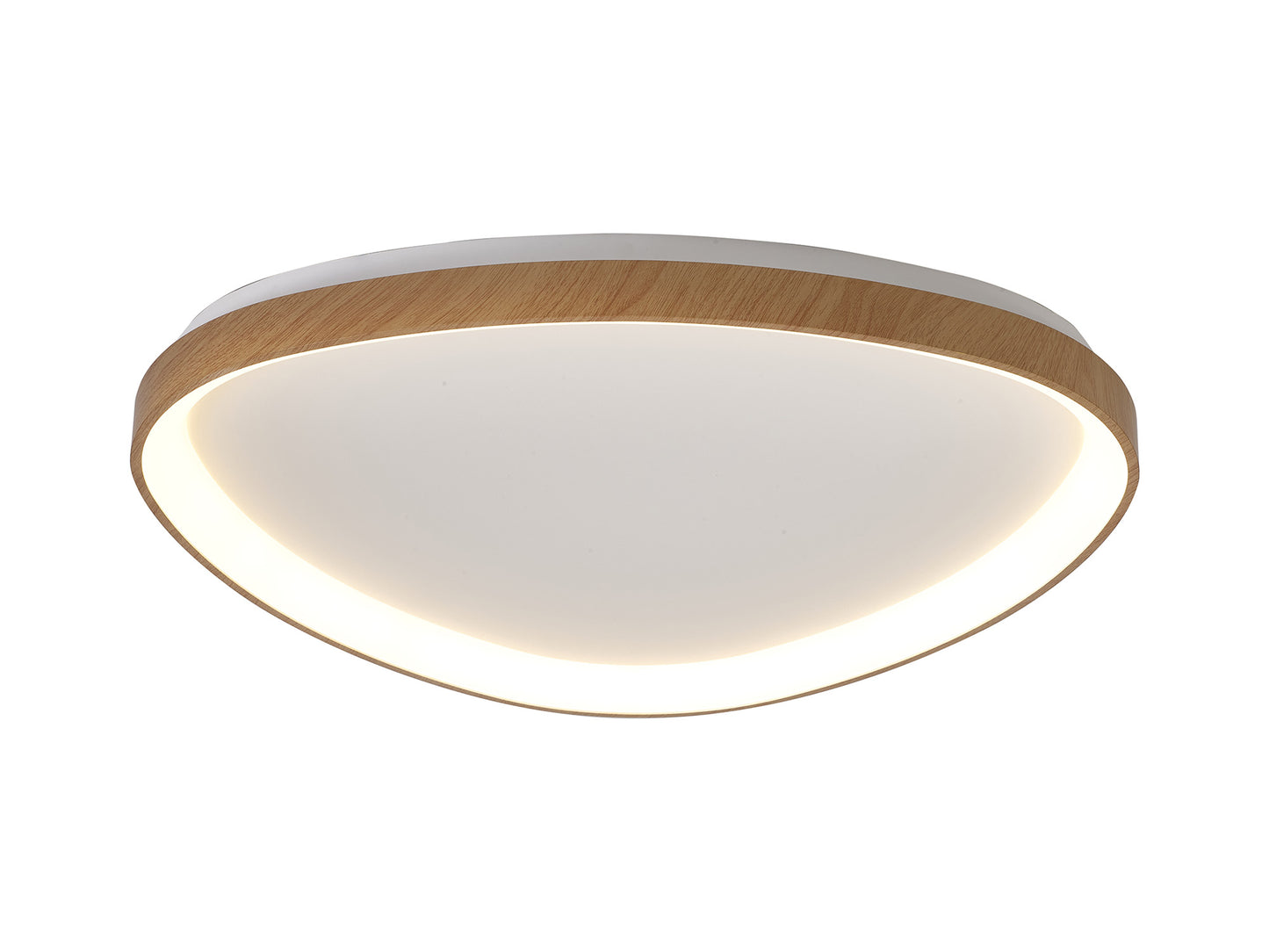 Niseko II Triangular Ceiling 61cm 50W LED, 2700K-5000K Tuneable, 3000lm, Remote Control, Wood, 3yrs Warranty by Mantra