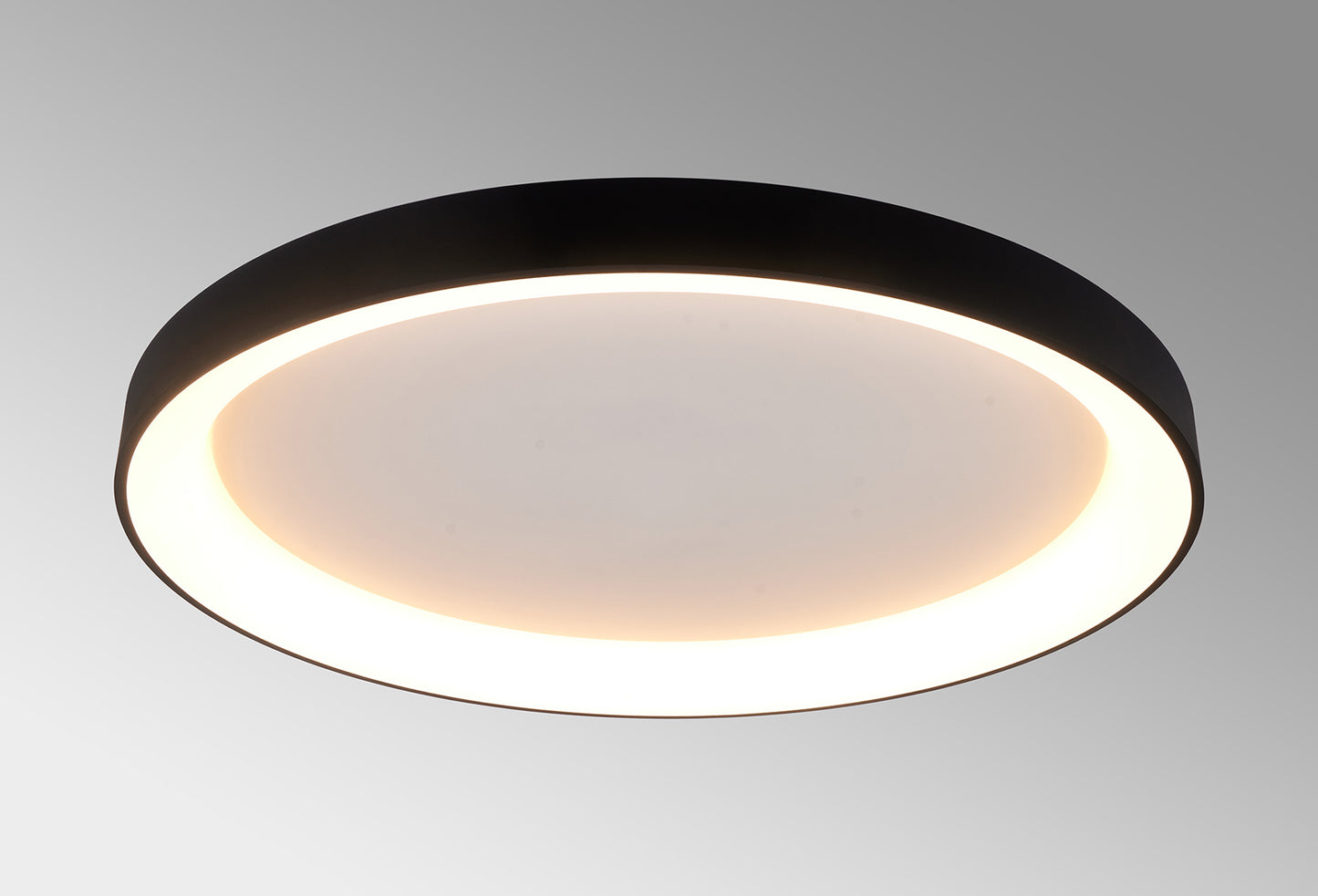 Niseko II Ring Ceiling 90cm 78W LED, 2700K-5000K Tuneable, 6200lm, Remote Control, Black, 3yrs Warranty by Mantra