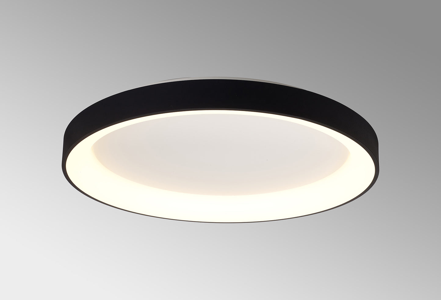 Niseko II Ring Ceiling 78cm 58W LED, 2700K-5000K Tuneable, 4700lm, Remote Control, Black, 3yrs Warranty by Mantra