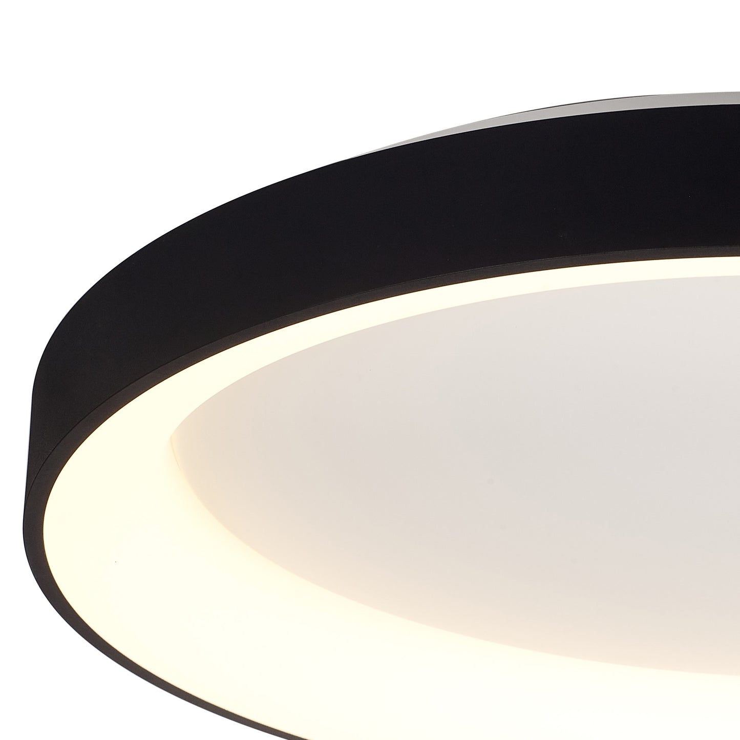 Niseko II Ring Ceiling 78cm 58W LED, 2700K-5000K Tuneable, 4700lm, Remote Control, Black, 3yrs Warranty by Mantra