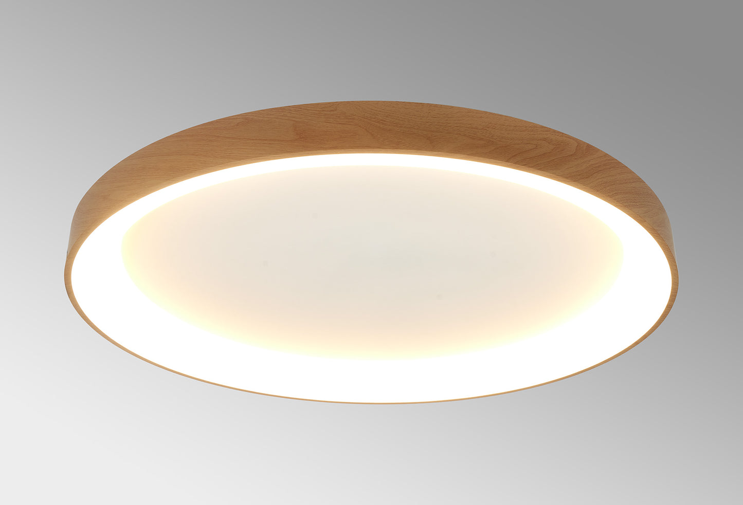 Niseko II Ring Ceiling 90cm 78W LED, 2700K-5000K Tuneable, 6200lm, Remote Control, Wood, 3yrs Warranty by Mantra