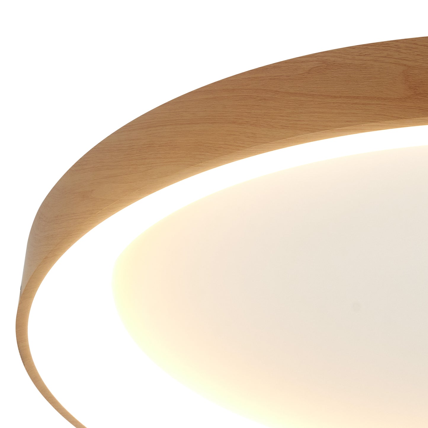 Niseko II Ring Ceiling 90cm 78W LED, 2700K-5000K Tuneable, 6200lm, Remote Control, Wood, 3yrs Warranty by Mantra