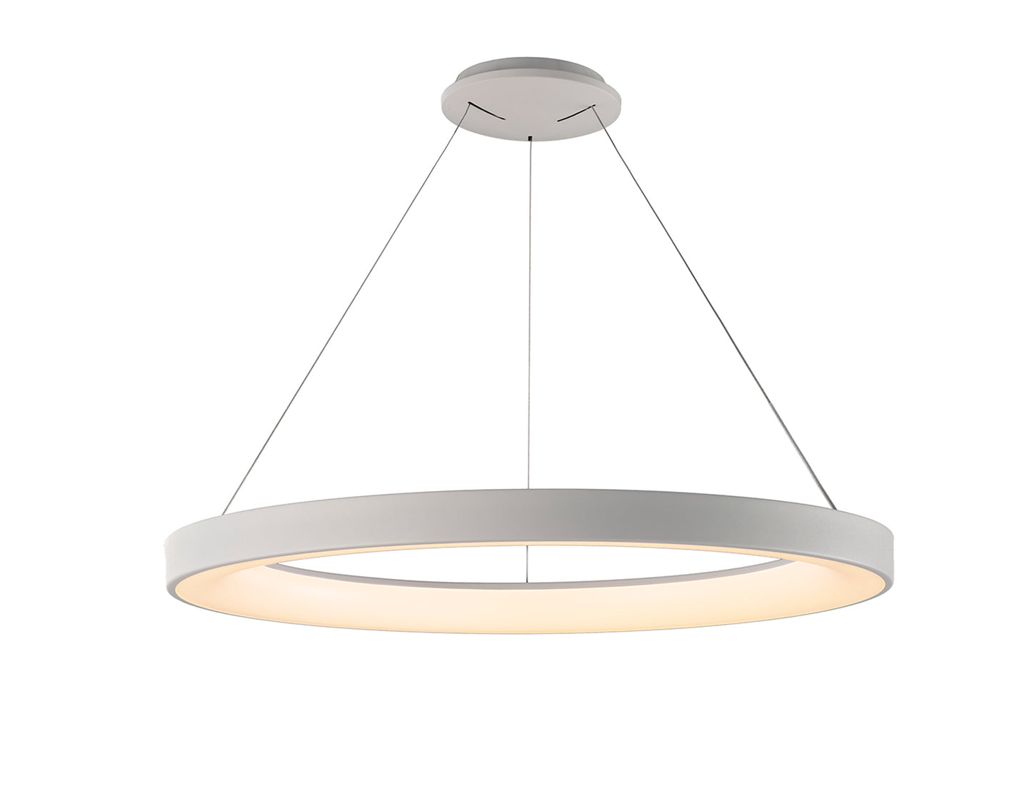 Niseko II Ring Pendant 90cm 66W LED, 2700K-5000K Tuneable, 5440lm, Remote Control, White, 3yrs Warranty by Mantra