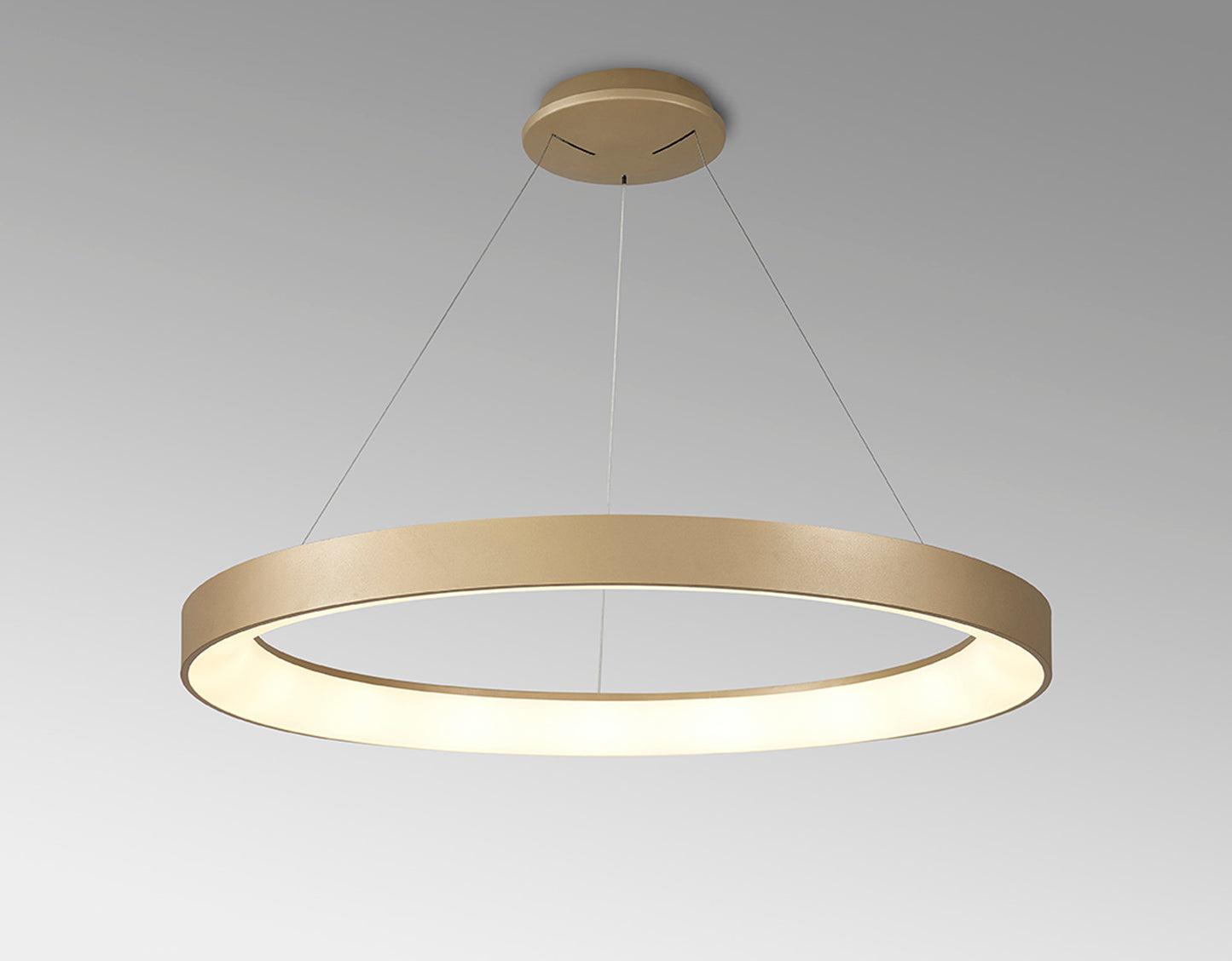 Niseko II Ring Pendant 90cm 66W LED, 2700K-5000K Tuneable, 5440lm, Remote Control, Gold, 3yrs Warranty by Mantra