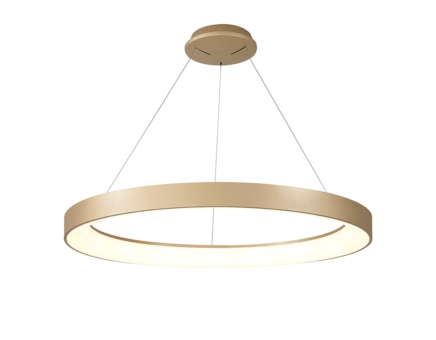 Niseko II Ring Pendant 90cm 66W LED, 2700K-5000K Tuneable, 5440lm, Remote Control, Gold, 3yrs Warranty by Mantra