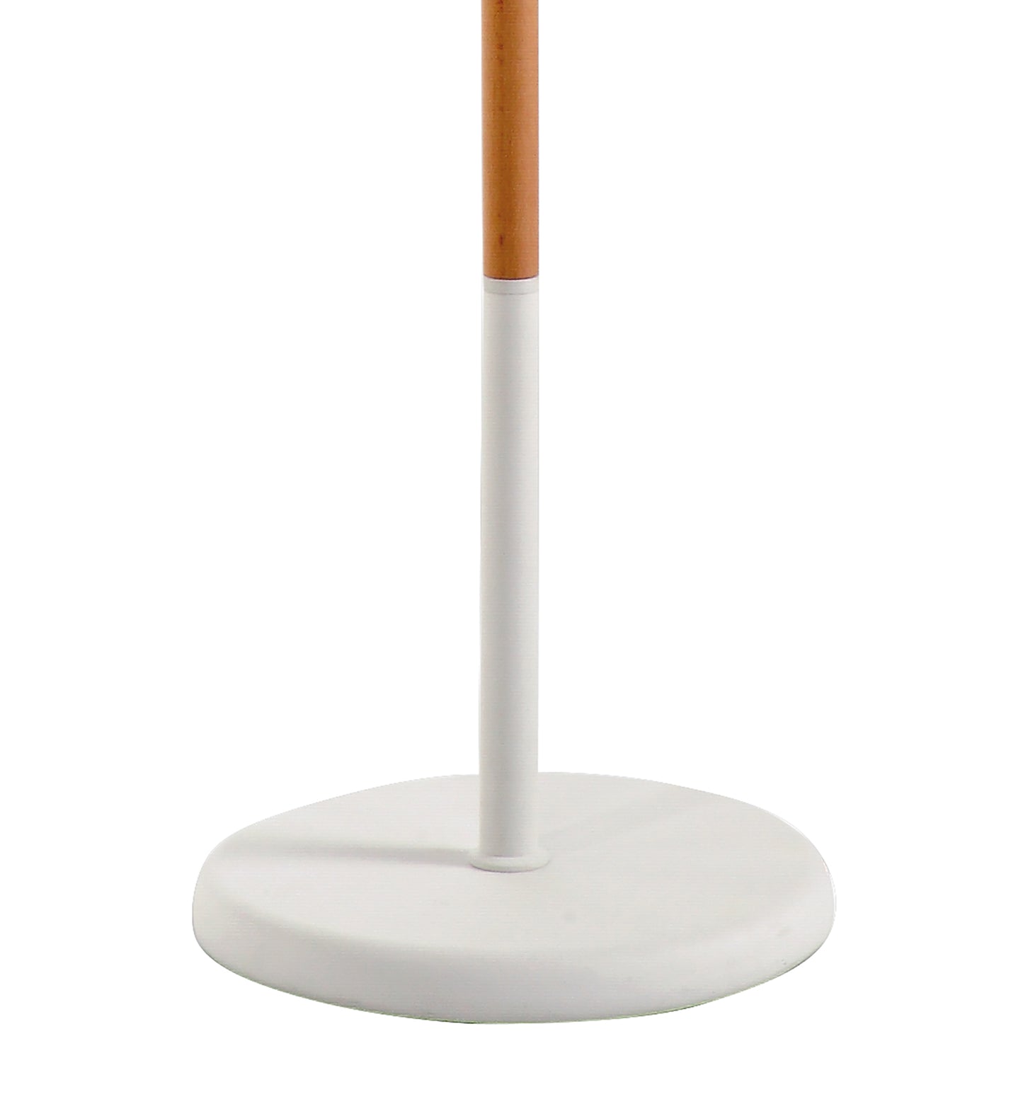 Noa Floor Lamp 2 Light 21W Down 9W Up LED 3000K, 3000lm, Touch Dimmer, Matt White/Beech, 3yrs Warranty by Mantra