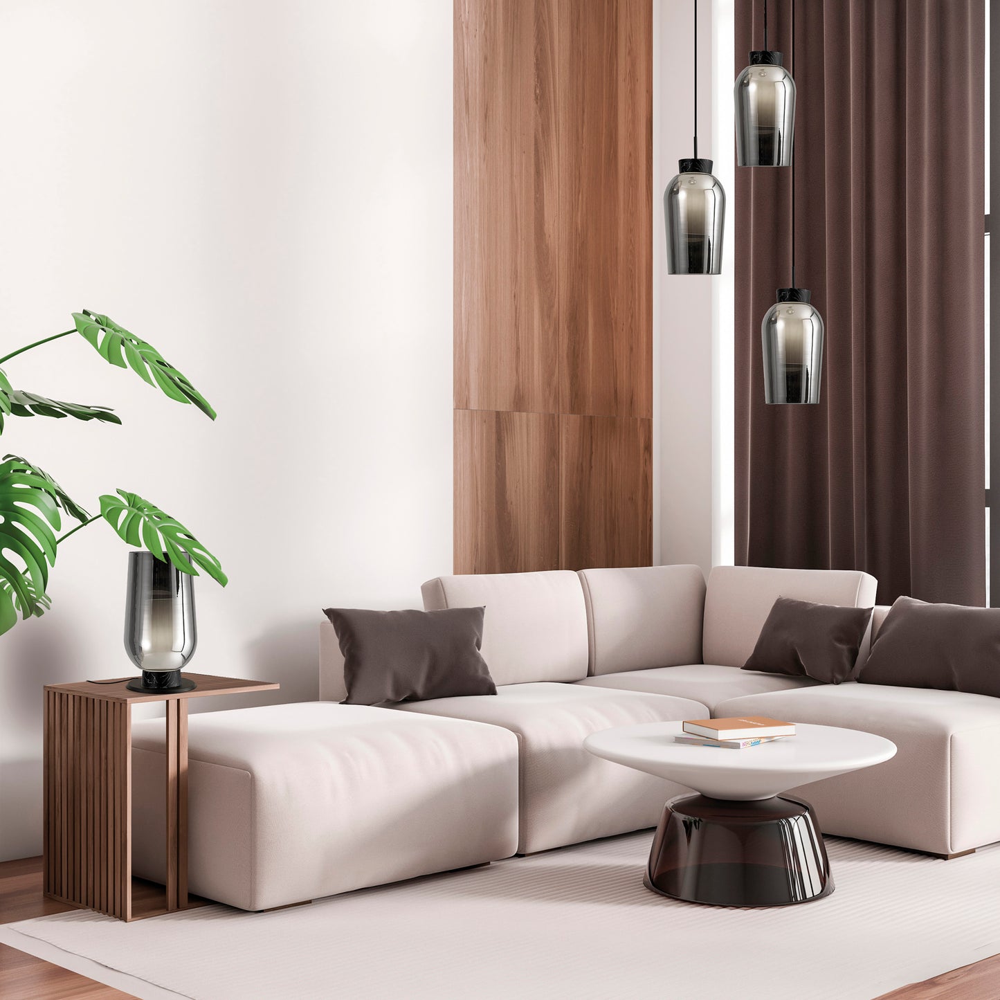 Nora Wall Lamp, 1 Light E27, Black/Black Marble/Chrome Glass With Frosted Inner by Mantra