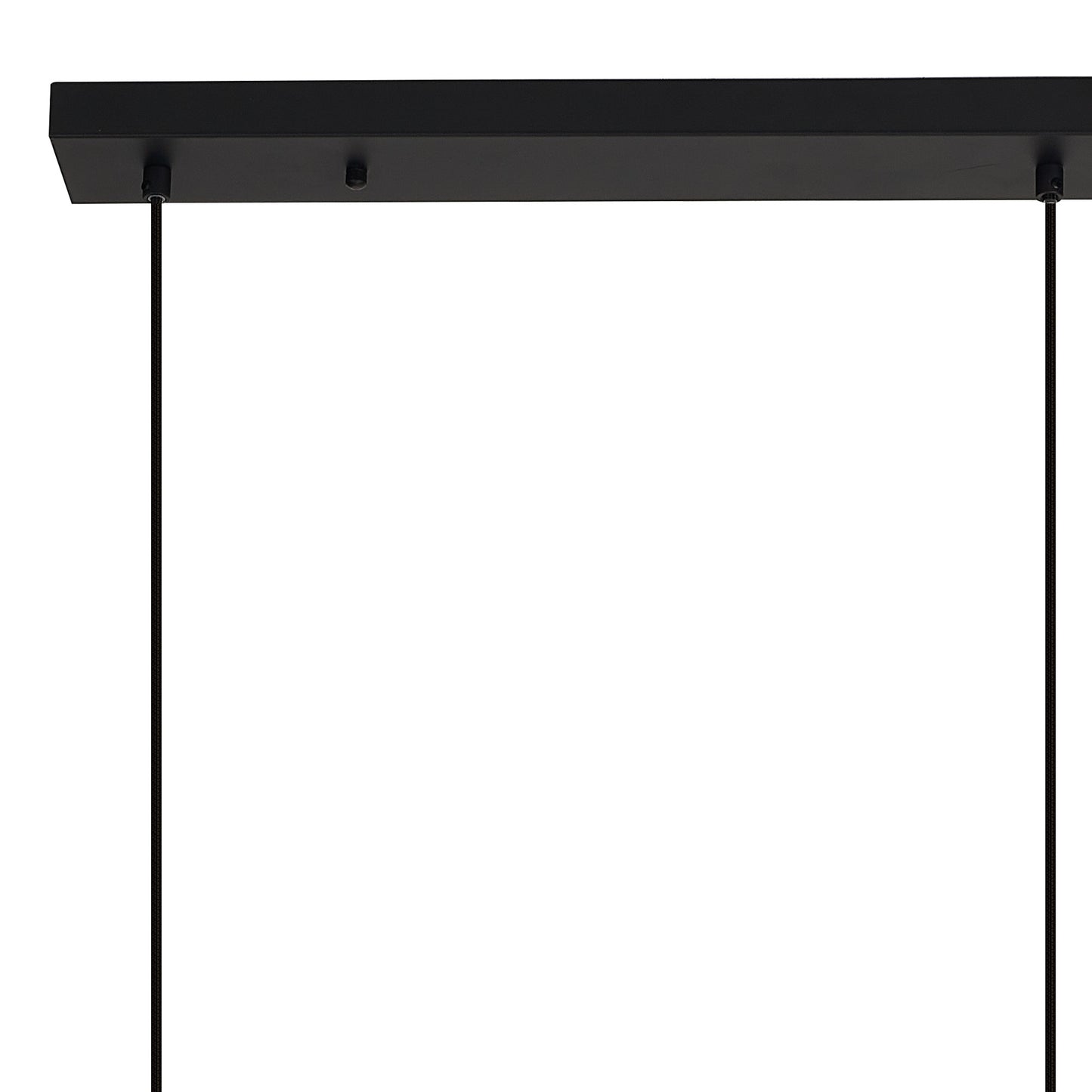 Nora Linear Pendant, 3 Light Adjustable E27, Black/Black Marble/Chrome Glass With Frosted Inner by Mantra