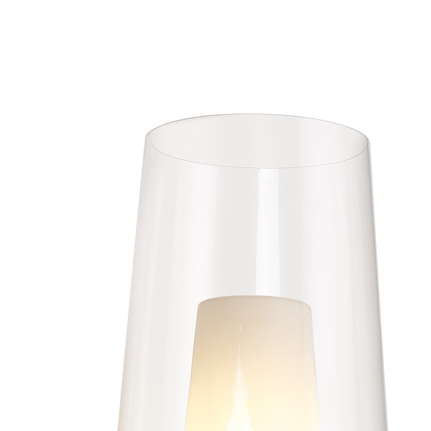 Nora Wall Lamp, 1 Light E27, Gold/White/Clear Glass With Frosted Inner by Mantra