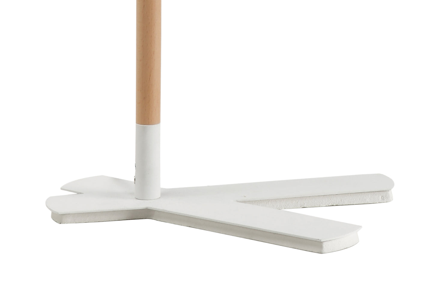 Nordica Table Lamp With White Shade 1 Light E27, Matt White/Beech With Ivory White Shade by Mantra