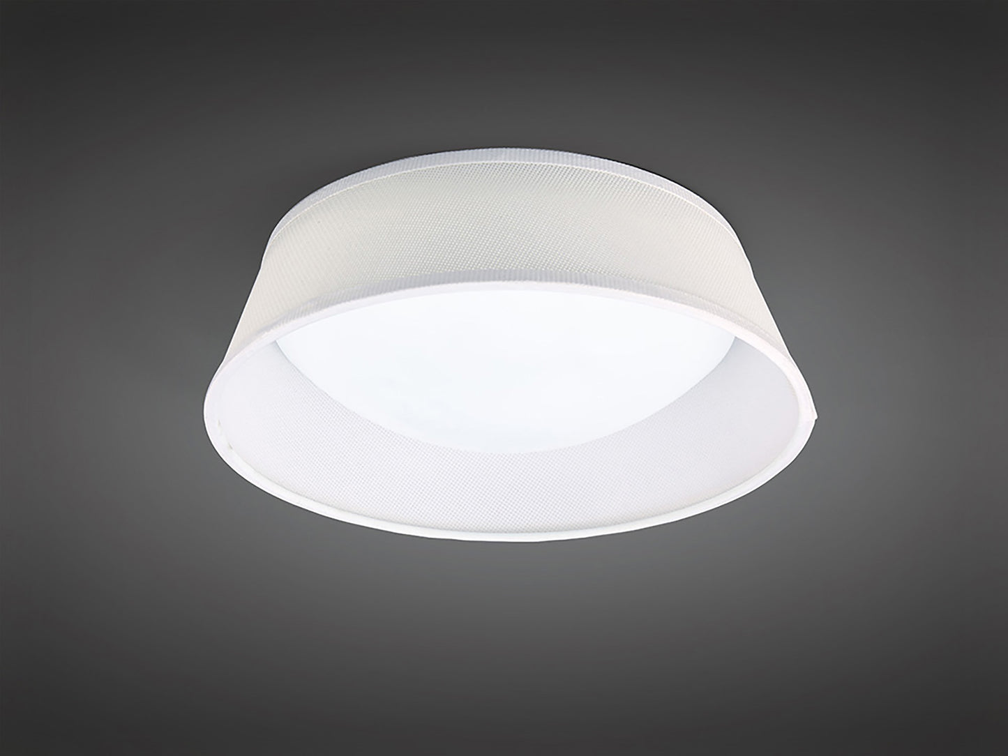 Nordica Flush Ceiling 12W LED 32CM Off White 3000K, 120lm, White Acrylic With Ivory White Shade, 3yrs Warranty by Mantra