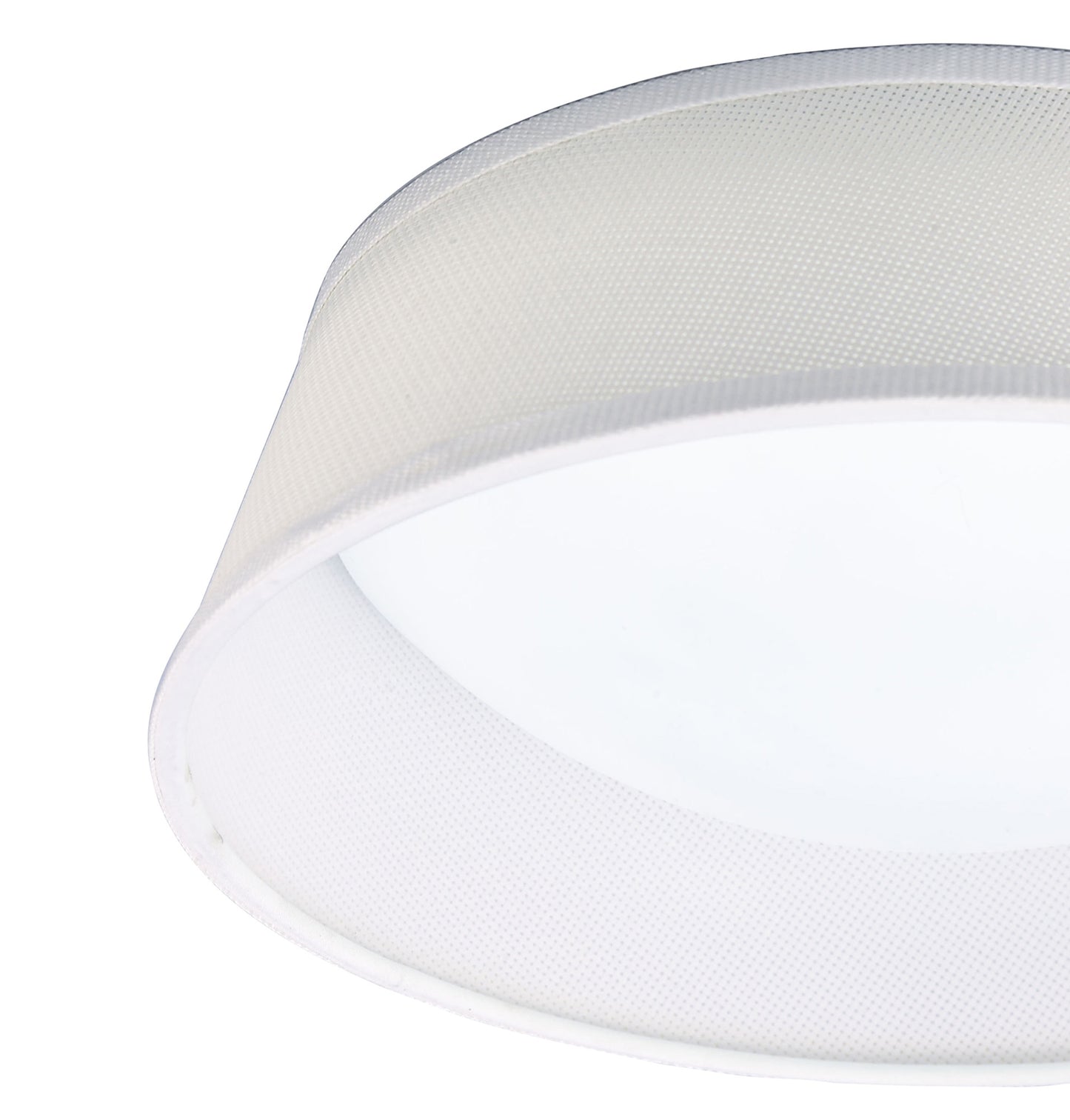 Nordica Flush Ceiling 12W LED 32CM Off White 3000K, 120lm, White Acrylic With Ivory White Shade, 3yrs Warranty by Mantra