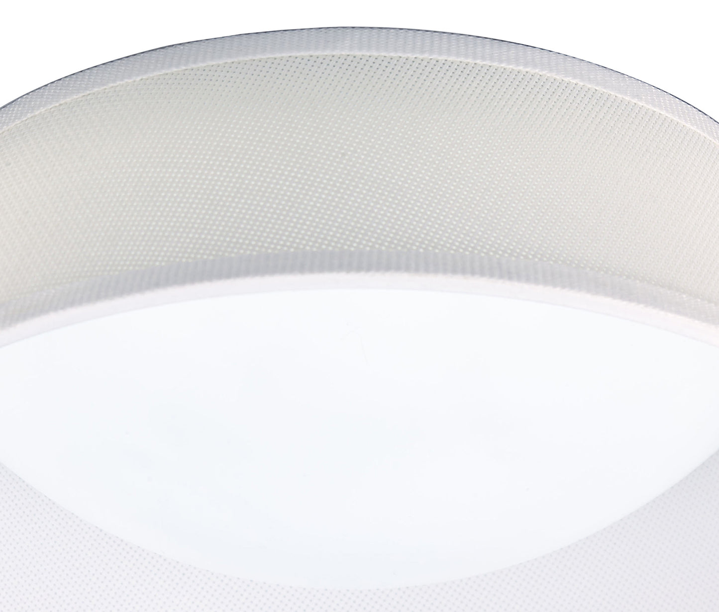 Nordica Flush Ceiling 12W LED 32CM Off White 3000K, 120lm, White Acrylic With Ivory White Shade, 3yrs Warranty by Mantra