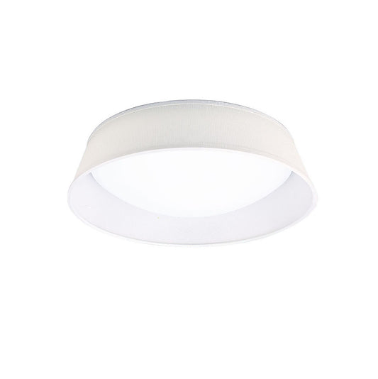 Nordica Flush Ceiling 21W LED 45CM Off White 3000K, 2100lm, White Acrylic With Ivory White Shade, 3yrs Warranty by Mantra