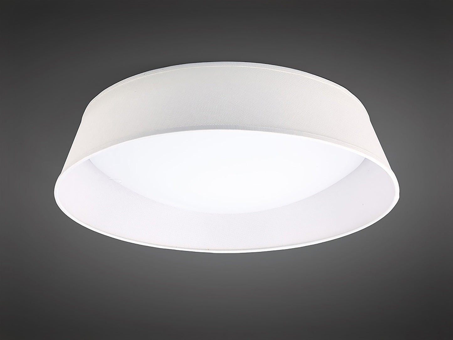 Nordica Flush Ceiling 30W LED 60CM Off White 3000K, 3000lm, White Acrylic With Ivory White Shade, 3yrs Warranty by Mantra