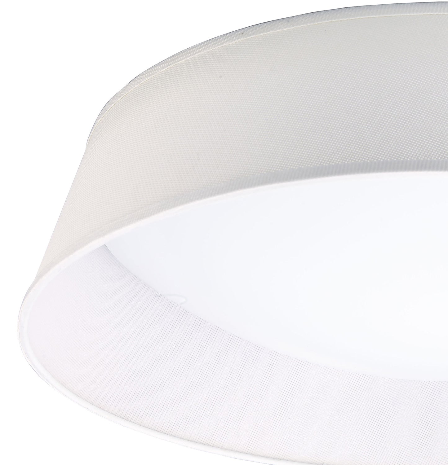 Nordica Flush Ceiling 30W LED 60CM Off White 3000K, 3000lm, White Acrylic With Ivory White Shade, 3yrs Warranty by Mantra