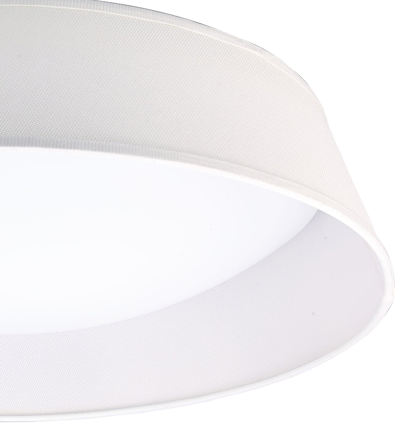 Nordica Flush Ceiling 30W LED 60CM Off White 3000K, 3000lm, White Acrylic With Ivory White Shade, 3yrs Warranty by Mantra