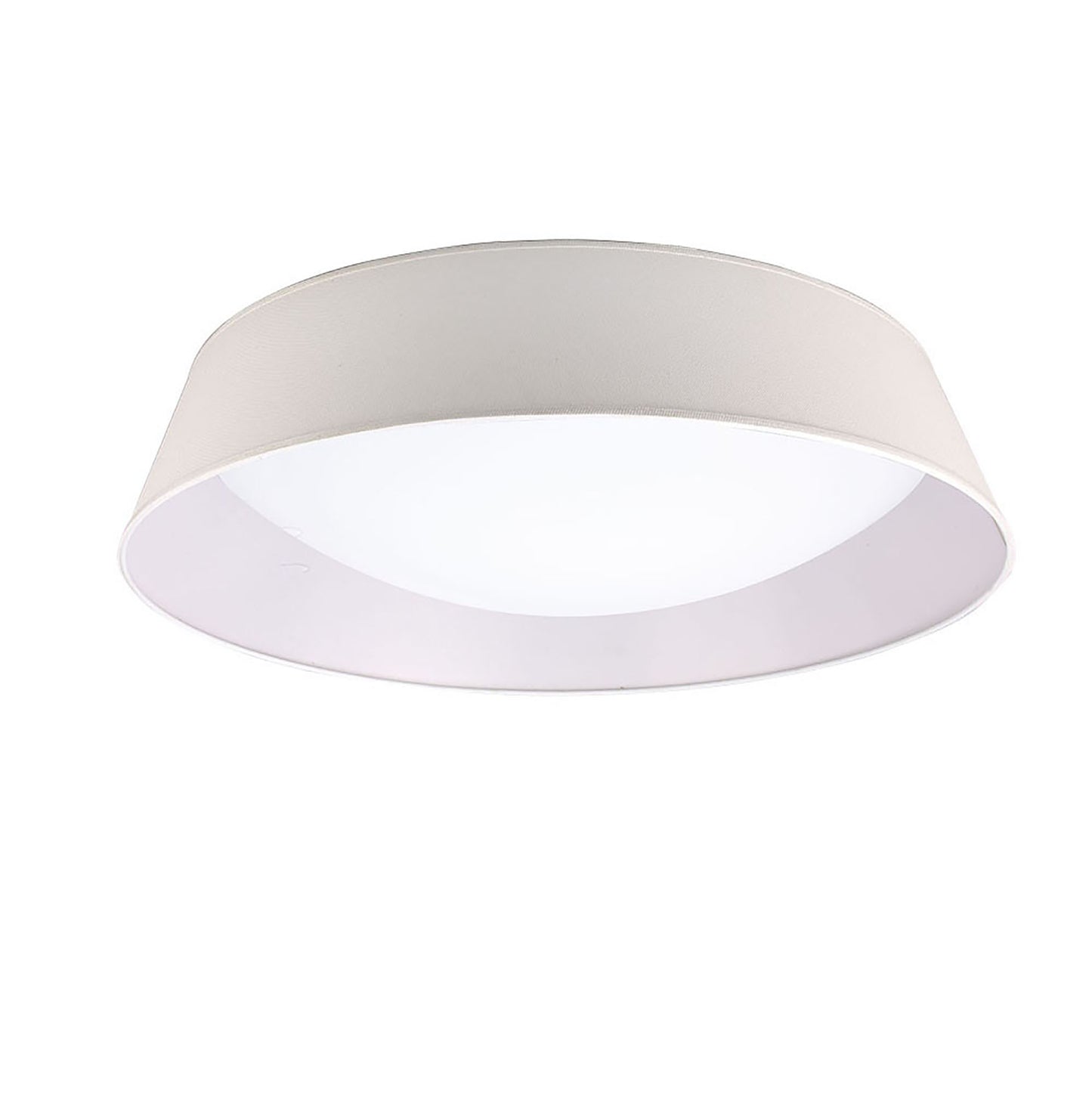 Nordica Flush Ceiling 60W LED 90cm Off White 3000K, 4200lm, White Acrylic With Ivory White Shade, 3yrs Warranty by Mantra