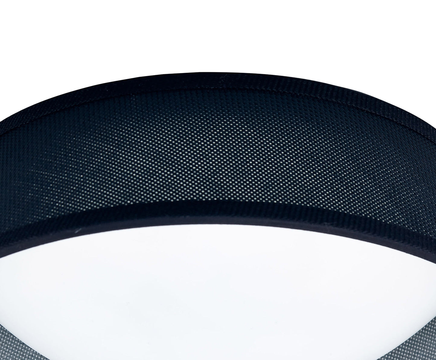 Nordica Flush Ceiling 12W LED 32CM Black 3000K, 120lm, White Acrylic With Black Shade, 3yrs Warranty by Mantra