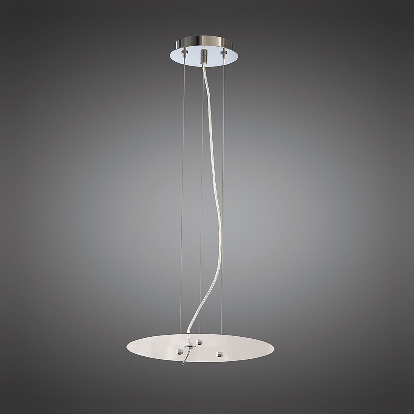 Nordica Pendant Kit 31CM, Polished Chrome/White Acrylic by Mantra