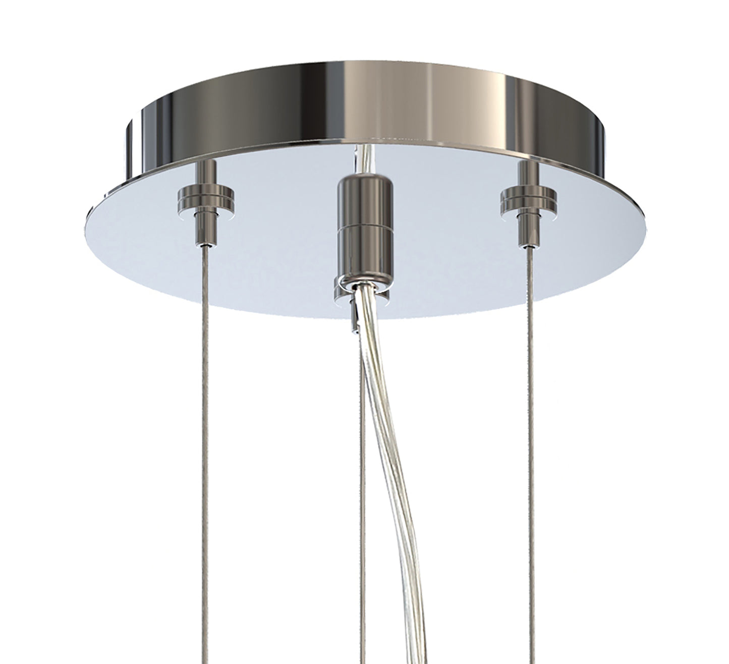 Nordica Pendant Kit 31CM, Polished Chrome/White Acrylic by Mantra