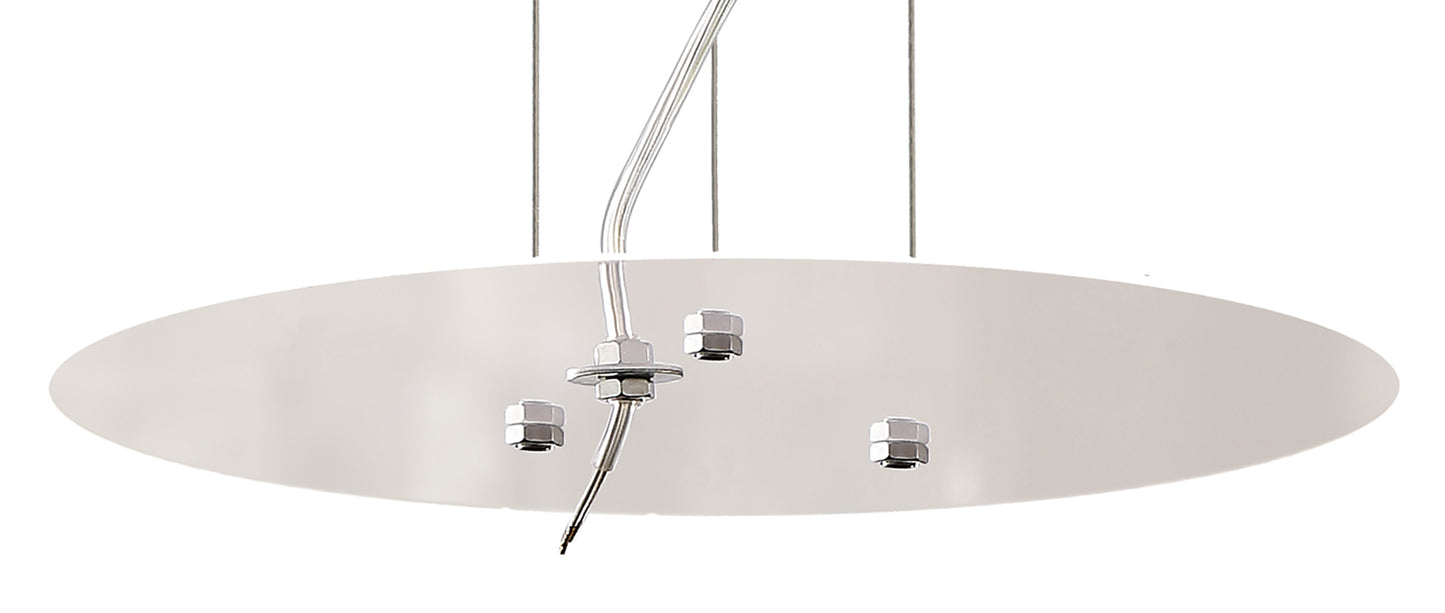 Nordica Pendant Kit 31CM, Polished Chrome/White Acrylic by Mantra