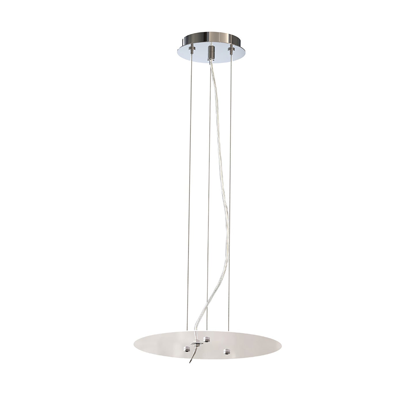 Nordica Pendant Kit 31CM, Polished Chrome/White Acrylic by Mantra