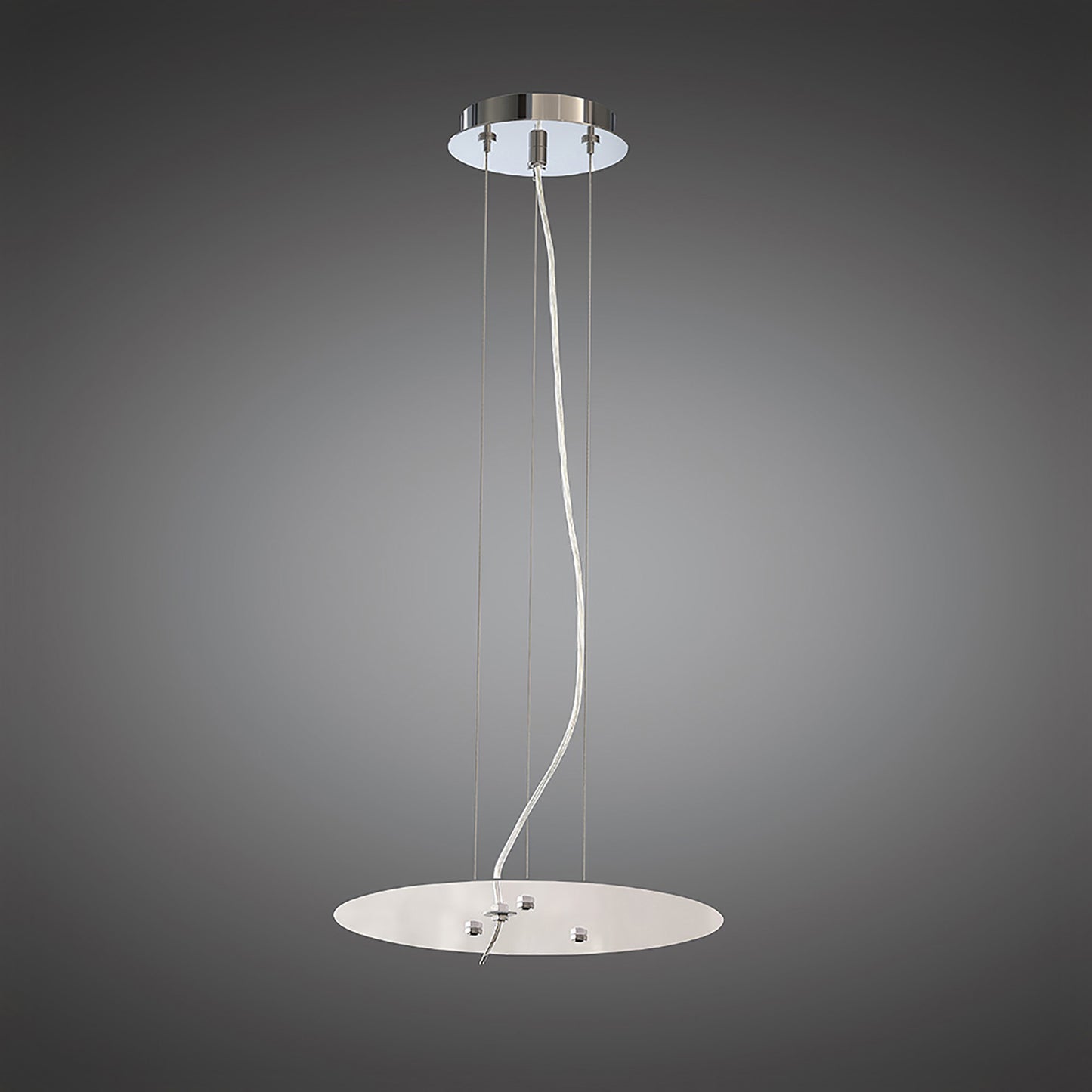 Sabina Pendant Kit 43CM, Polished Chrome/White Acrylic by Mantra