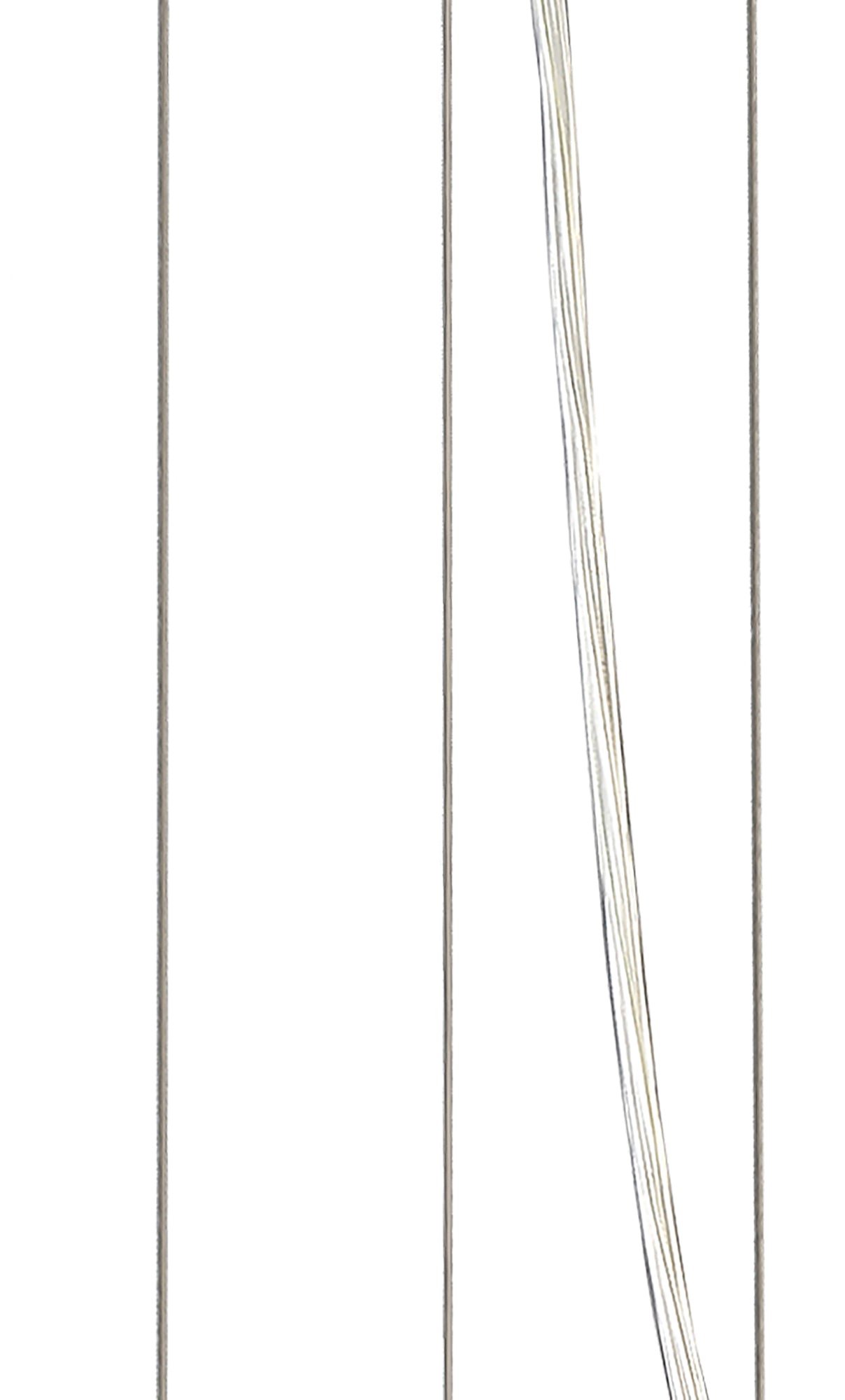 Sabina Pendant Kit 43CM, Polished Chrome/White Acrylic by Mantra
