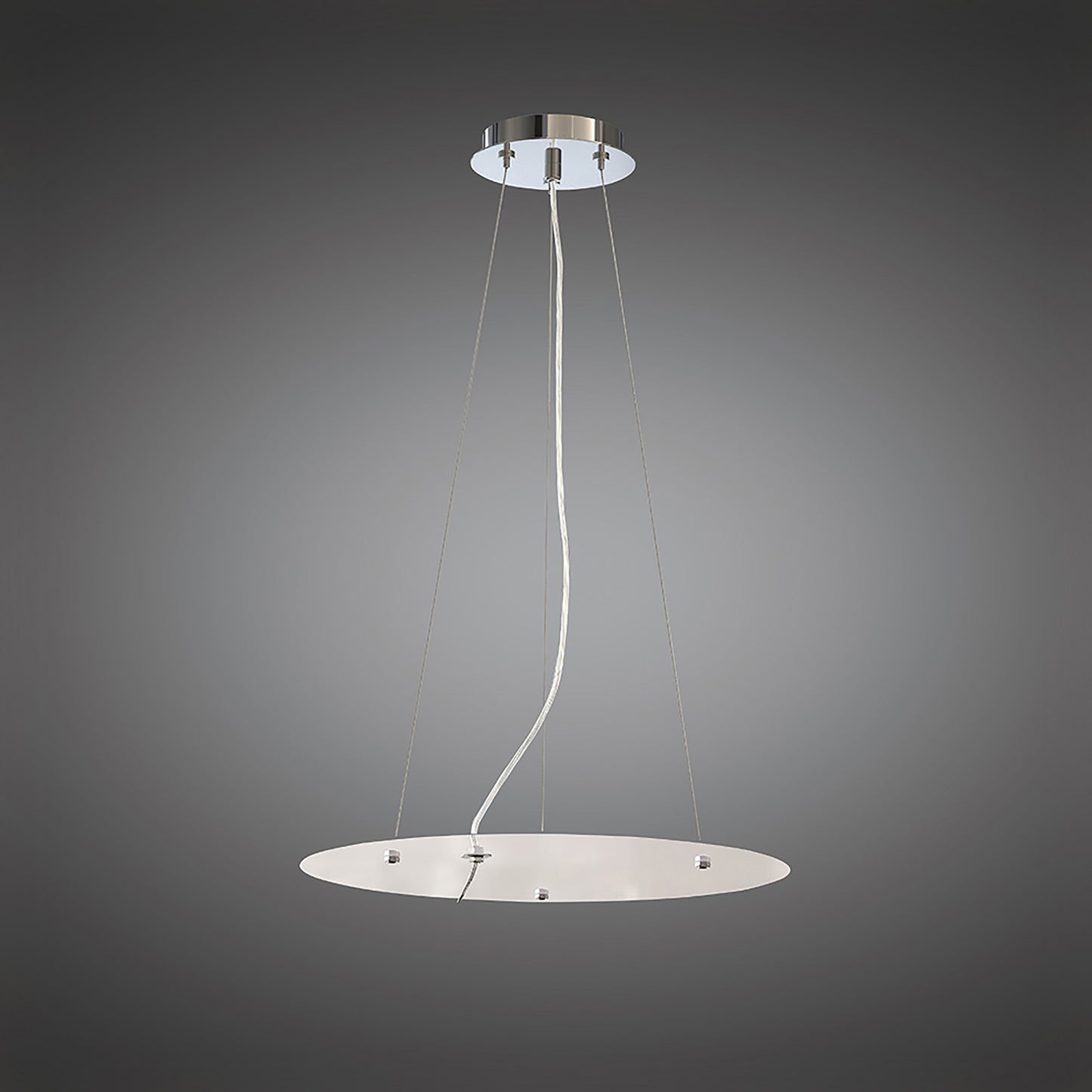 Sabina Pendant Kit 59CM, Polished Chrome/White Acrylic by Mantra