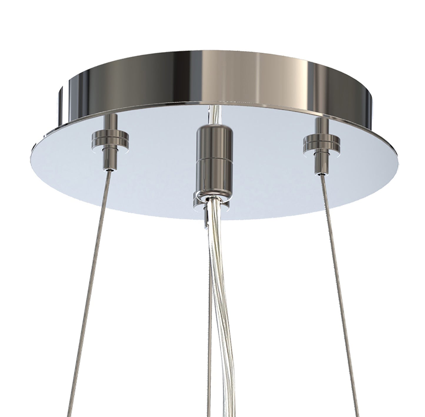 Sabina Pendant Kit 59CM, Polished Chrome/White Acrylic by Mantra