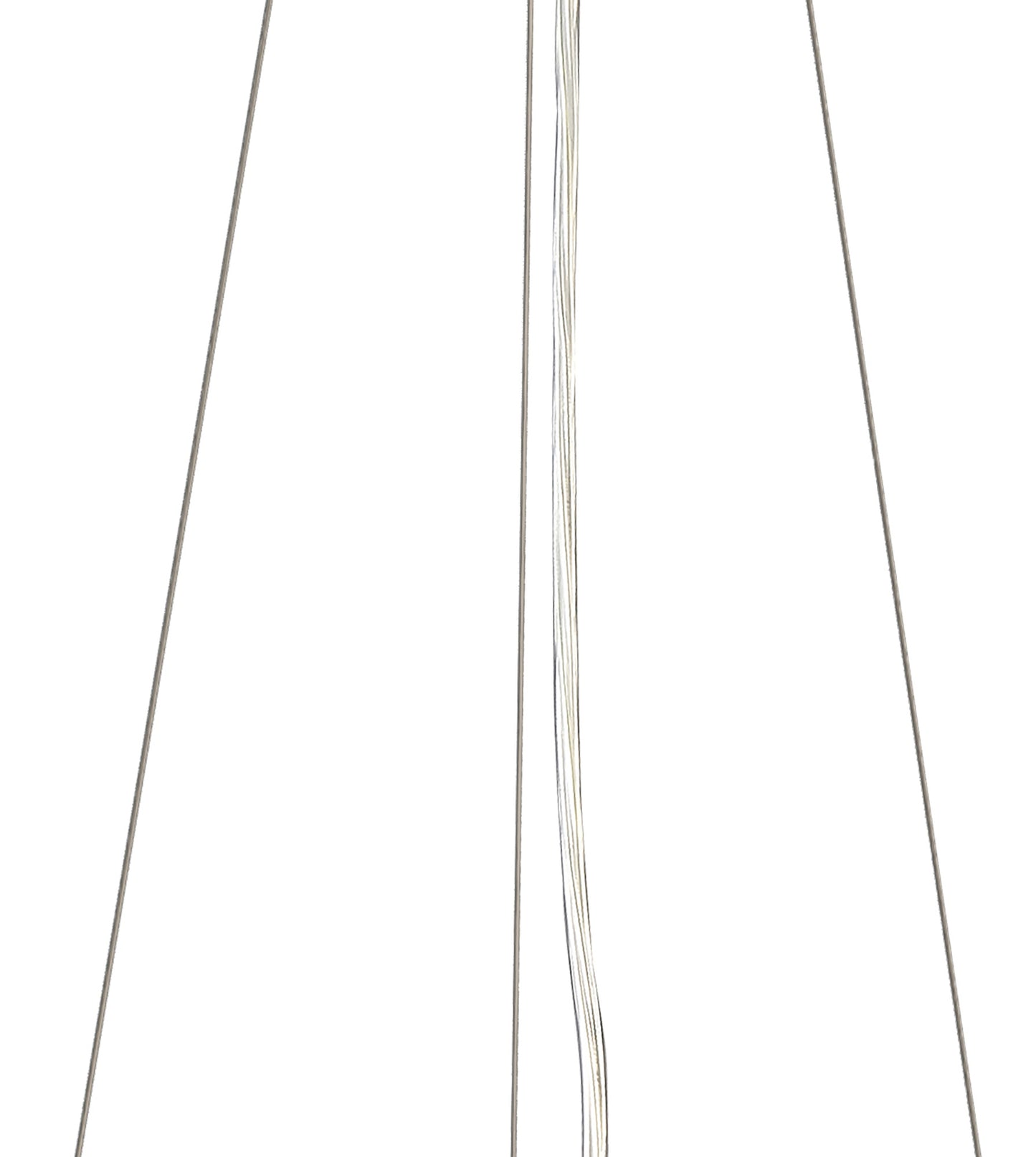 Sabina Pendant Kit 59CM, Polished Chrome/White Acrylic by Mantra