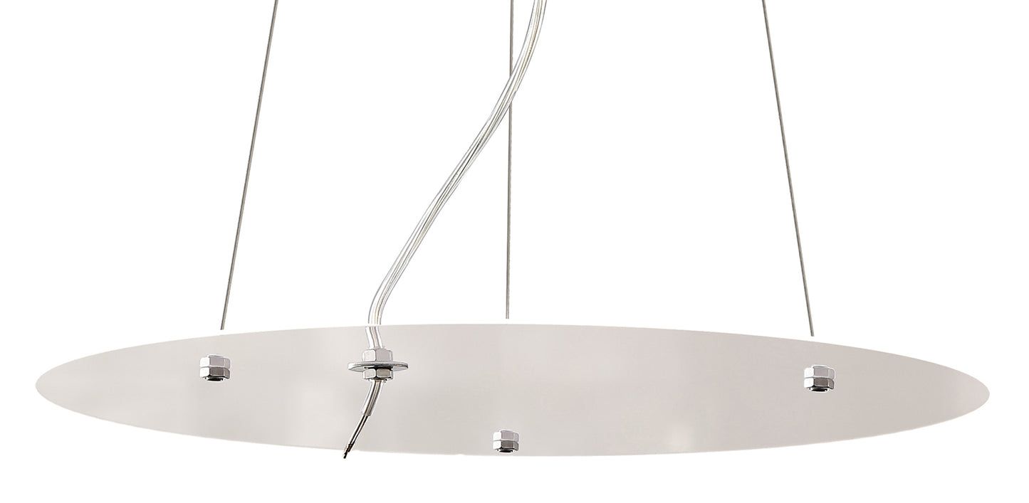 Sabina Pendant Kit 59CM, Polished Chrome/White Acrylic by Mantra