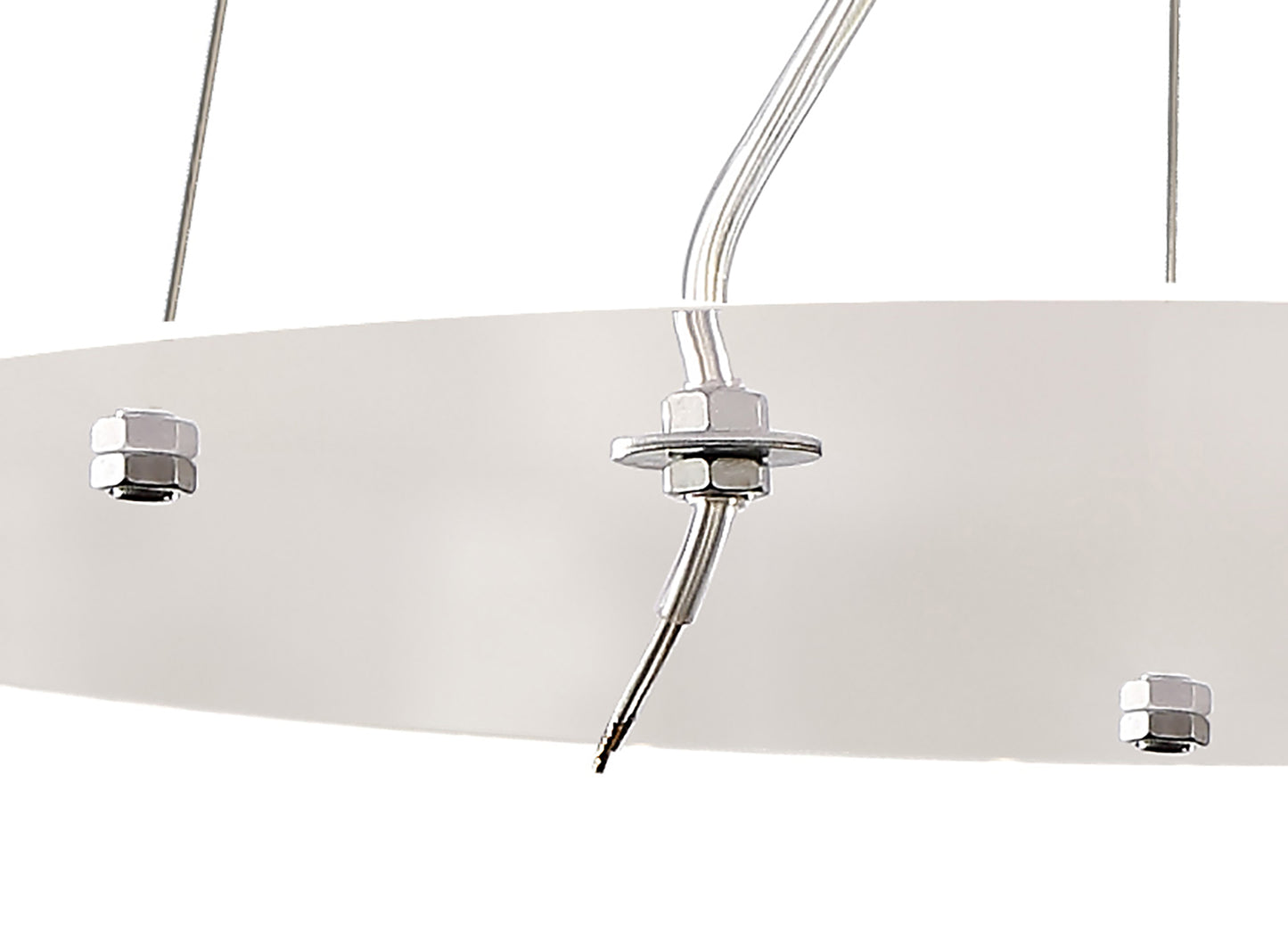 Sabina Pendant Kit 59CM, Polished Chrome/White Acrylic by Mantra