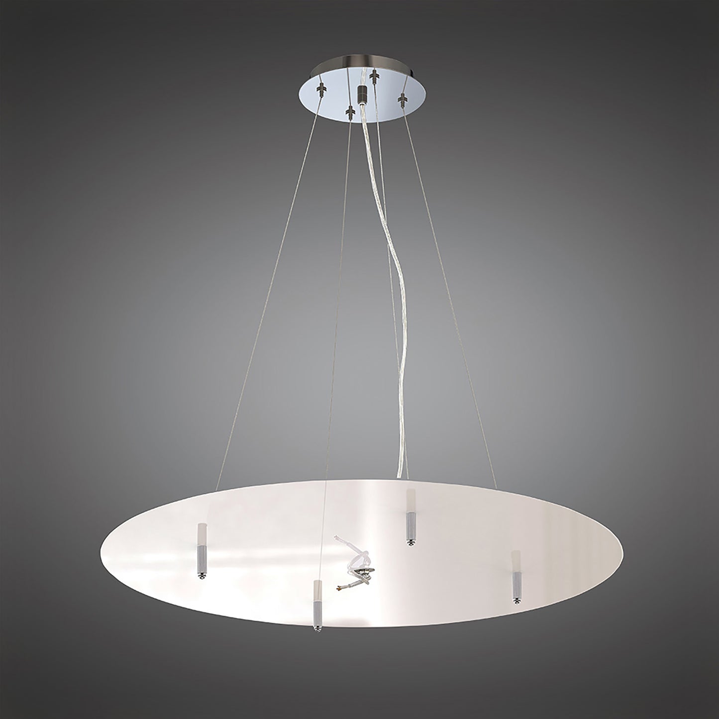Nordica Pendant Kit 90CM, Polished Chrome/White Acrylic by Mantra