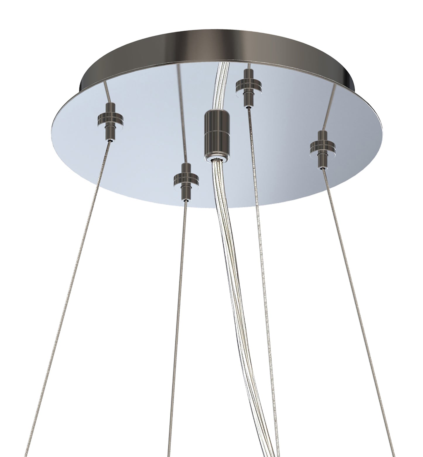 Nordica Pendant Kit 90CM, Polished Chrome/White Acrylic by Mantra