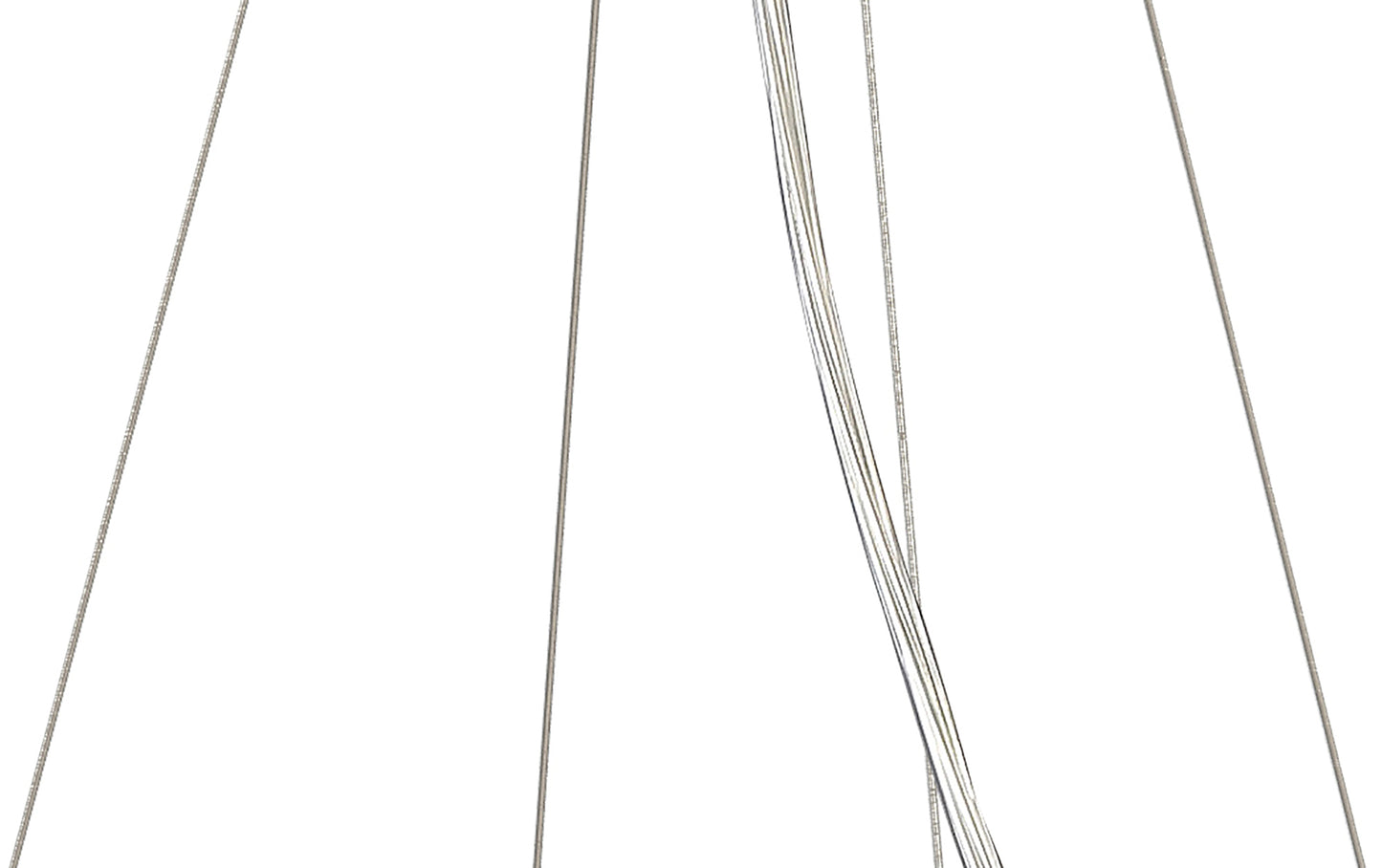 Nordica Pendant Kit 90CM, Polished Chrome/White Acrylic by Mantra