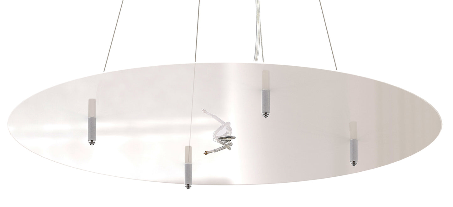 Nordica Pendant Kit 90CM, Polished Chrome/White Acrylic by Mantra