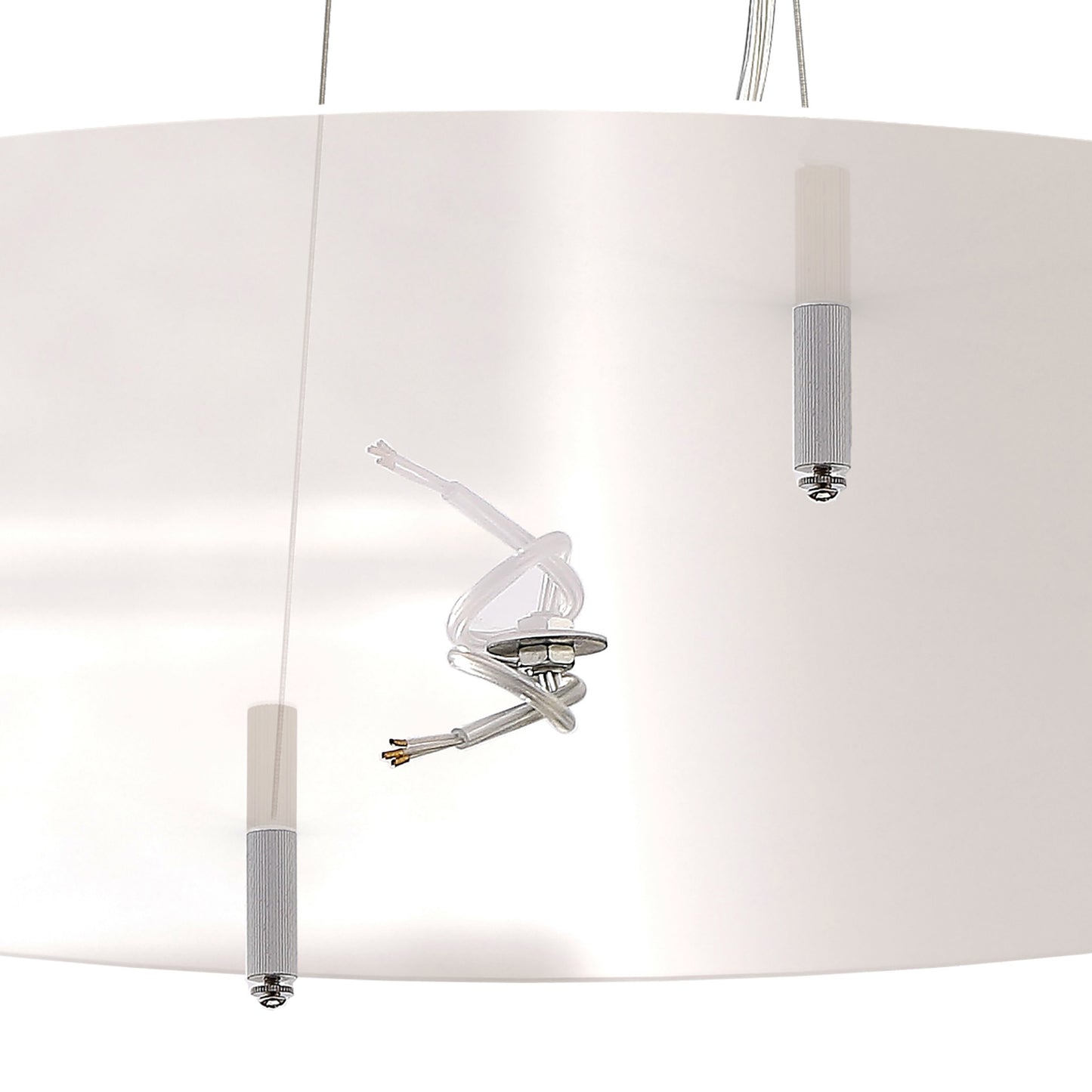 Nordica Pendant Kit 90CM, Polished Chrome/White Acrylic by Mantra
