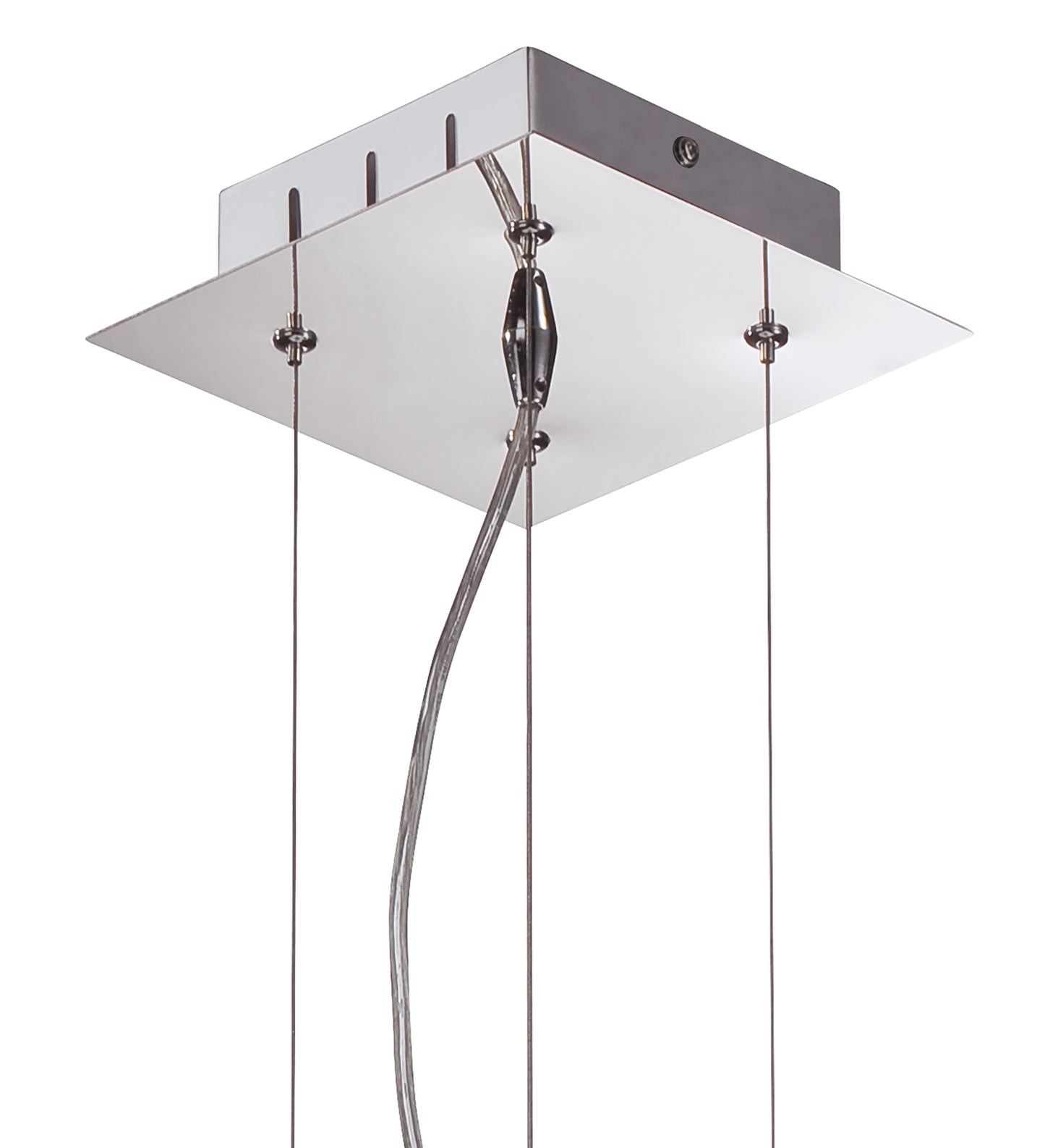 Notte Pendant 28W LED Square 3000K, 1700lm, Polished Chrome/Frosted Acrylic, 3yrs Warranty by Mantra