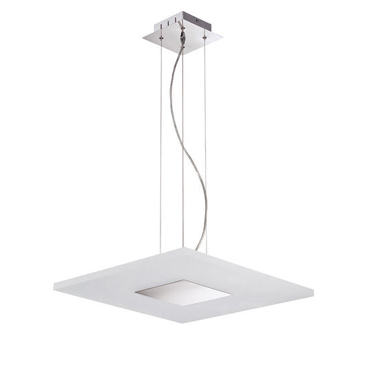 Notte Pendant 28W LED Square 3000K, 1700lm, Polished Chrome/Frosted Acrylic, 3yrs Warranty by Mantra