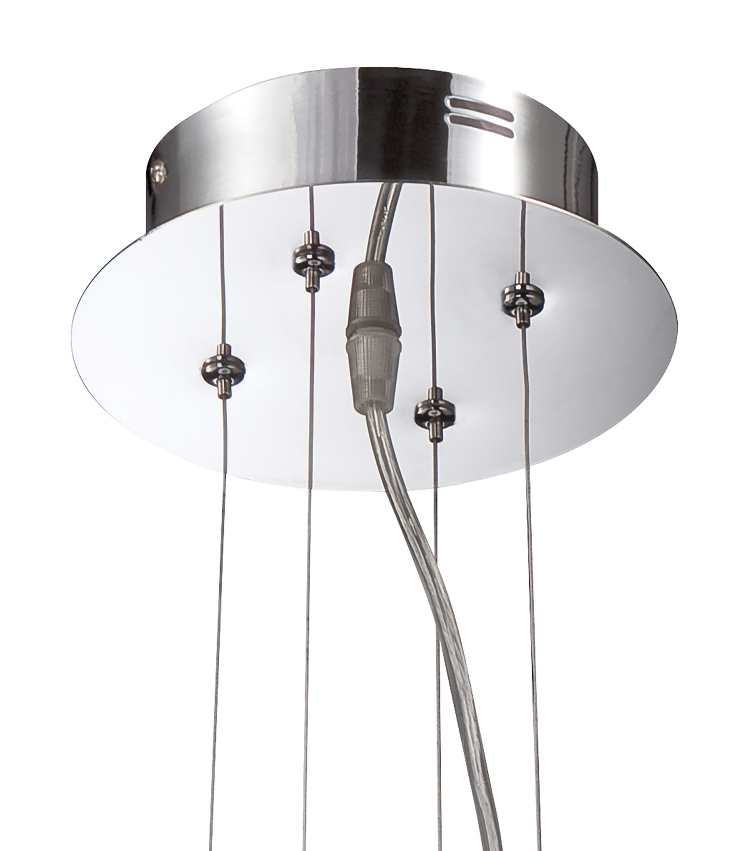 Notte Pendant 28W LED Round 3000K, 1800lm, Polished Chrome/Frosted Acrylic, 3yrs Warranty by Mantra