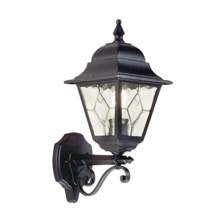 Norfolk 1 Light Up Wall Lantern - Black